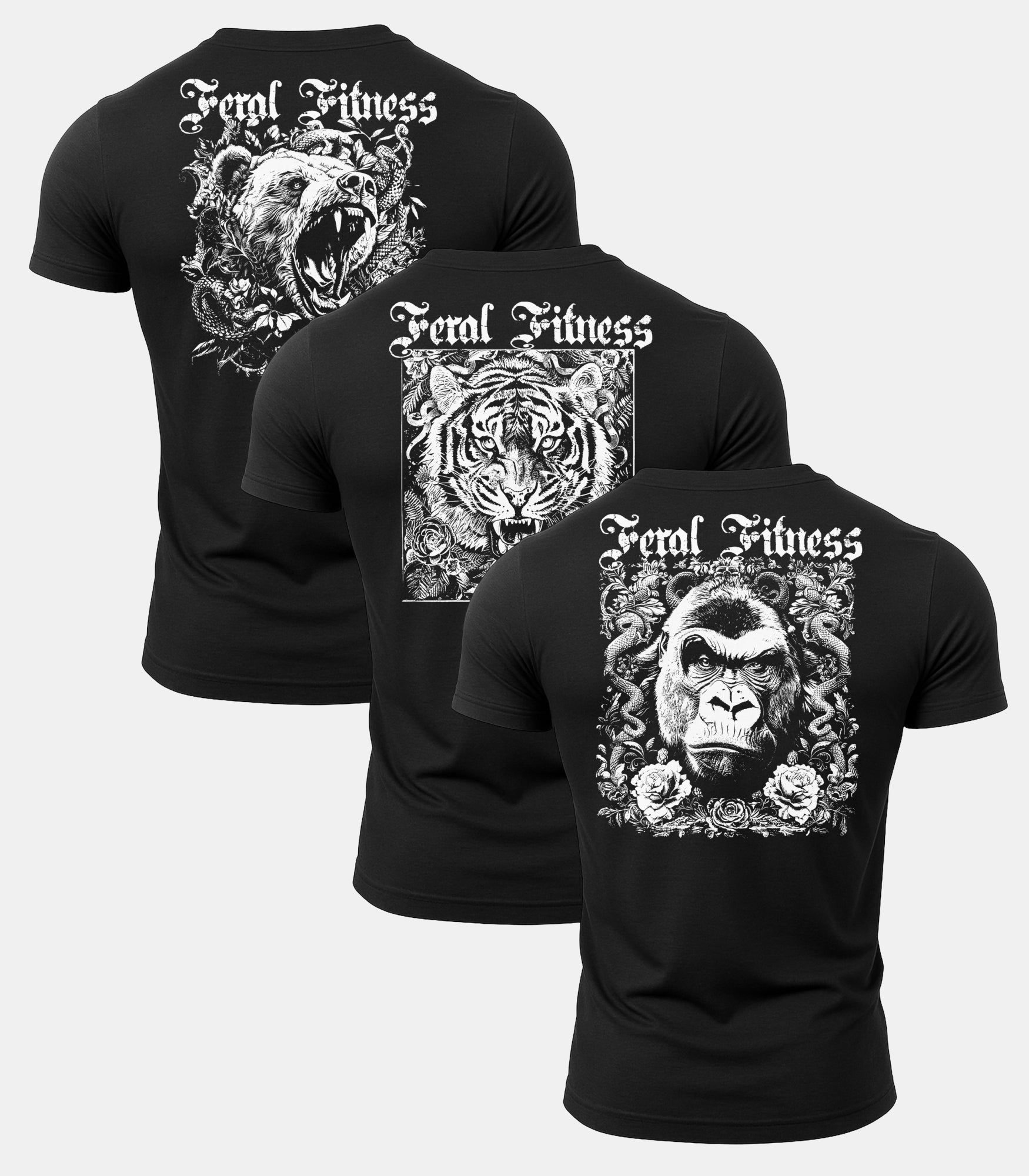 Feral Fitness Gym T-Shirt 3 Pack