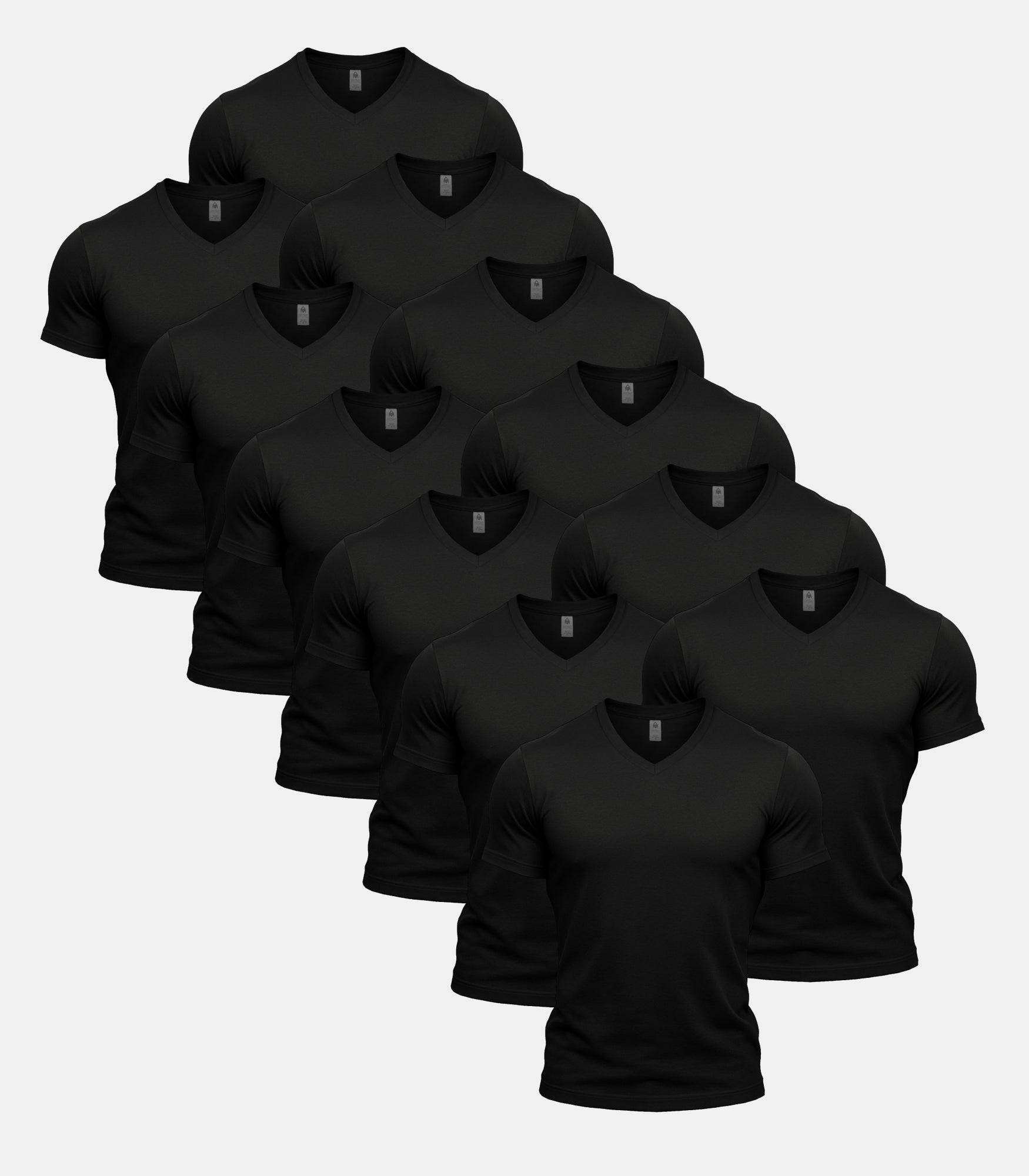 All Black V-Neck 12 Pack