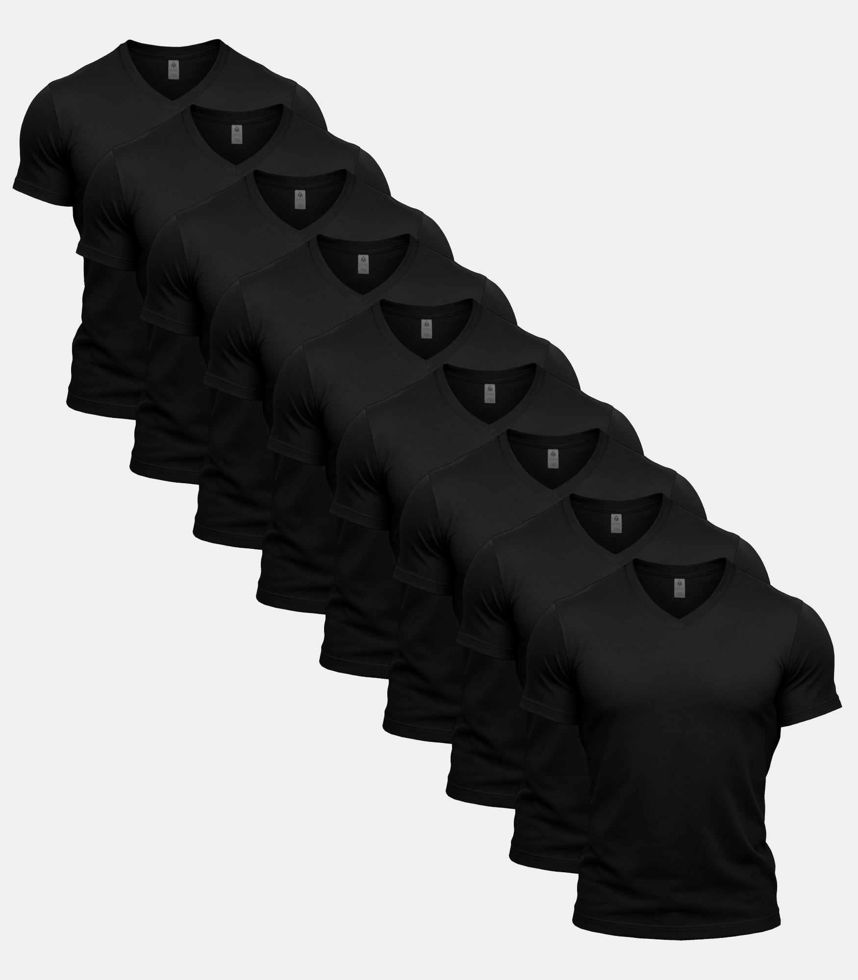 All Black V-Neck 9 Pack