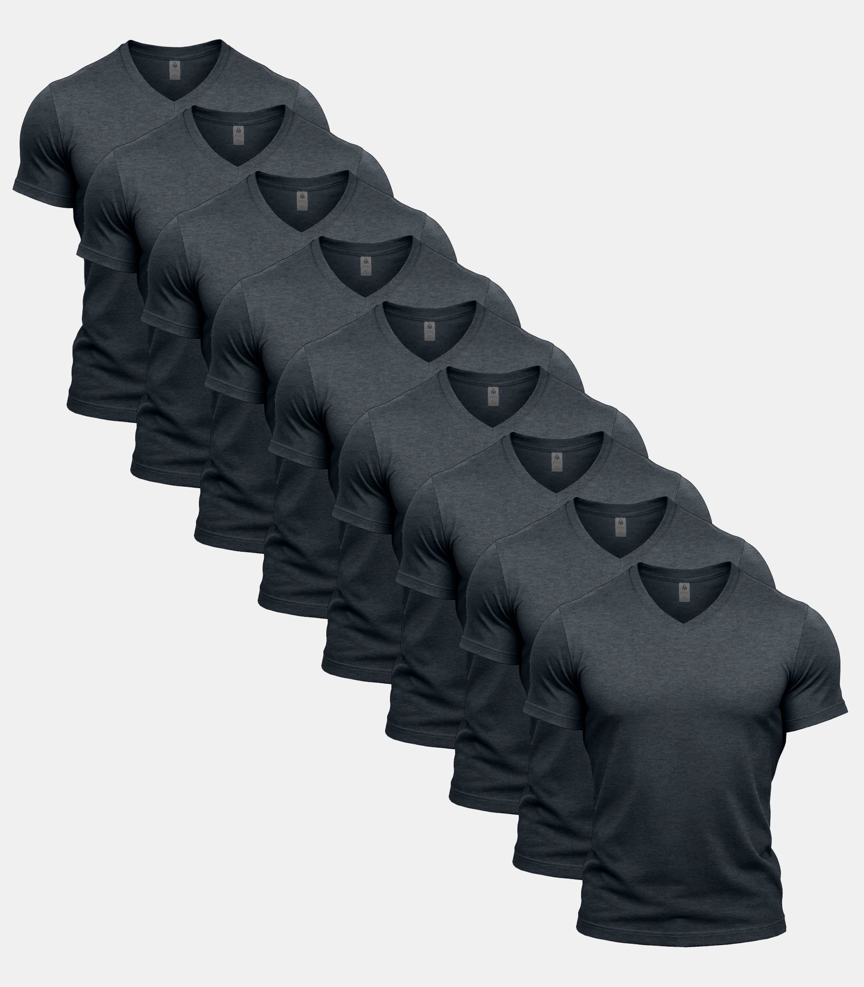 All Grey V-Neck 9 Pack