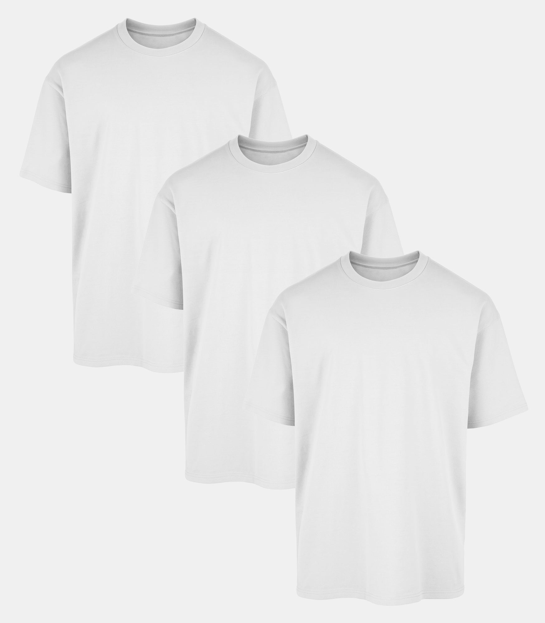 All White Oversized Gym T-Shirt 3 Pack