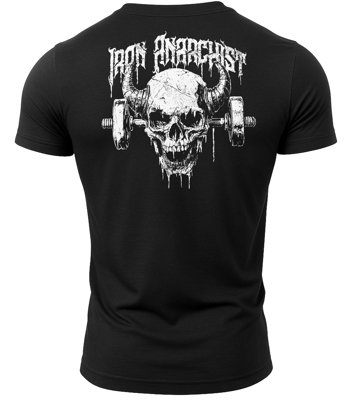 GYMTIER-IRONANARCHISTSSKULLBARBELL-GD001 - BLAC