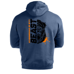 Strongman Beast Orange - Gym Hoodie