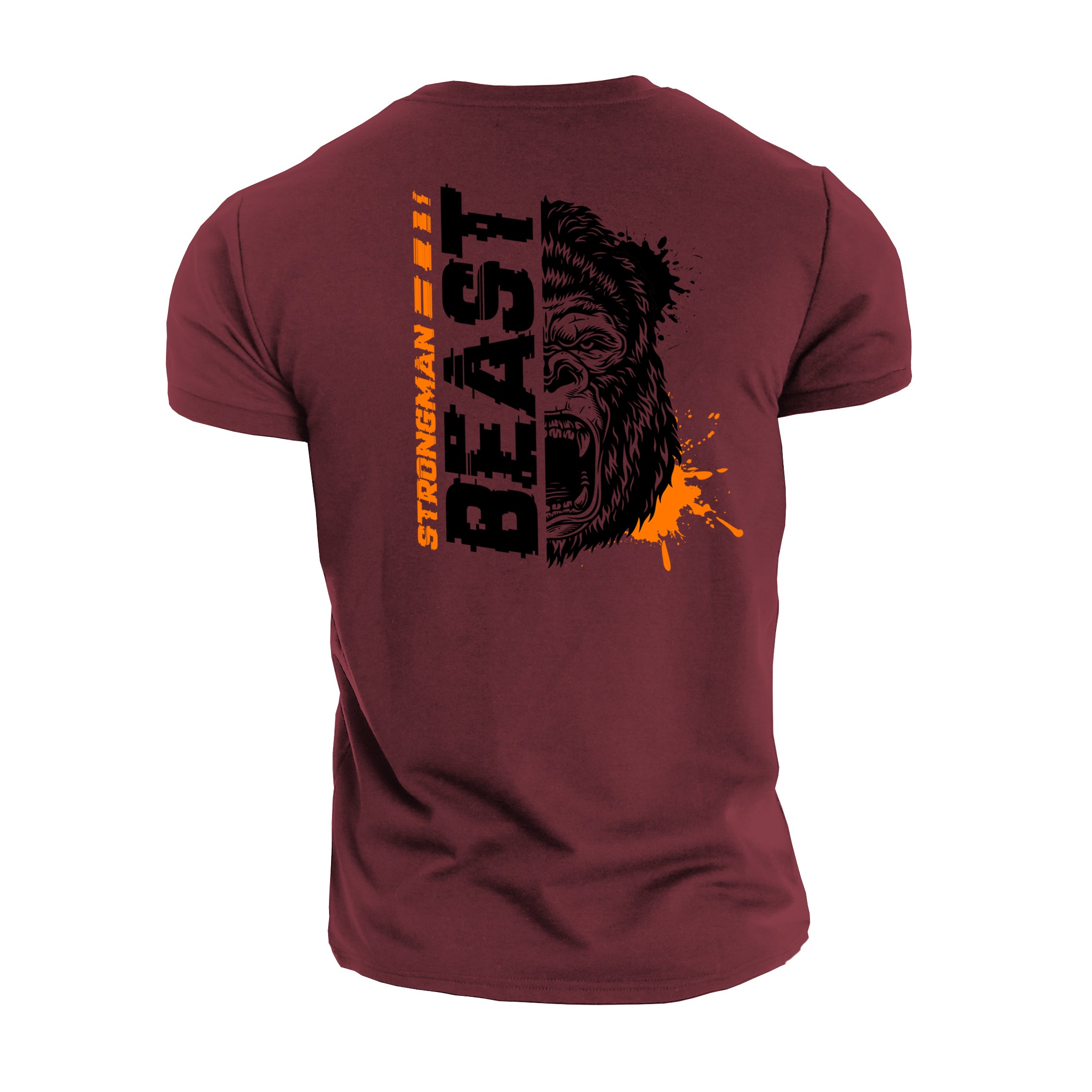 Strongman Beast Orange - Gym T-Shirt