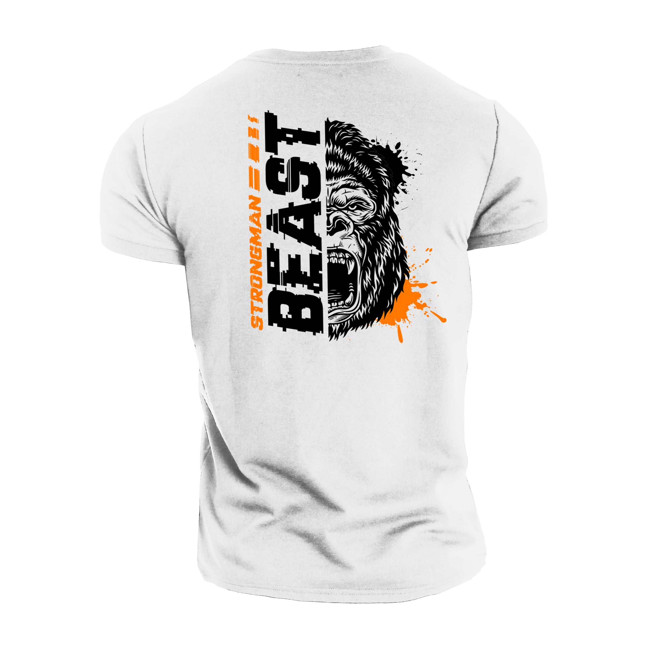 Strongman Beast Orange - Gym T-Shirt