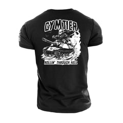 Rollin' Through Hell - Gymtier Barbell Division Gym T-Shirt