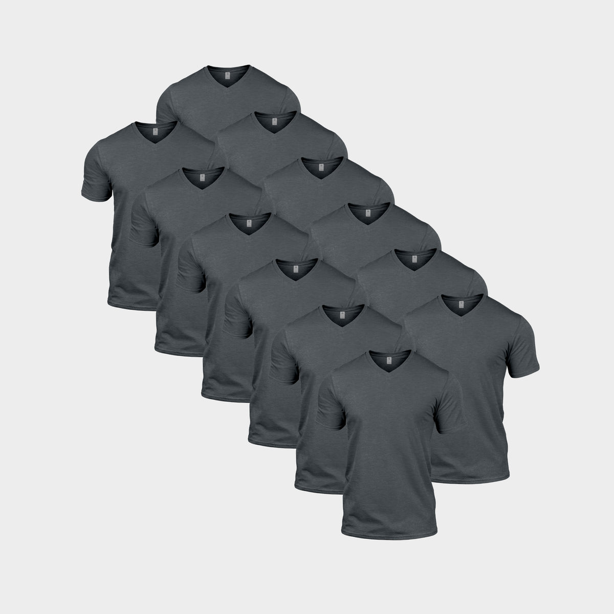 All Grey V-Neck 12 Pack