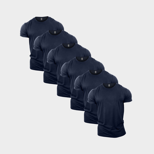 All Navy Crew Neck T-Shirt 6 Pack