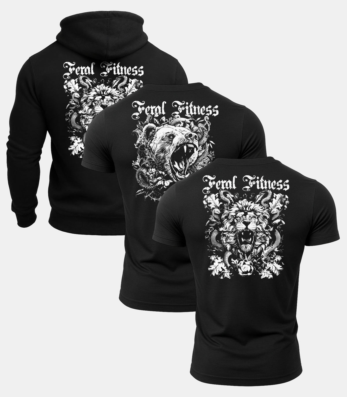 Feral Fitness Hoodie & Tee 3 Pack