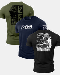 Gymtier Barbell Division - FUBAR Gym T-Shirt 3 Pack