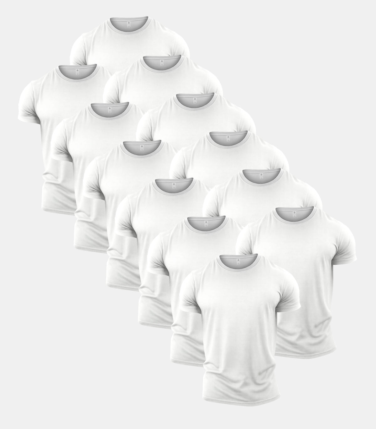 All White Crew Neck T-Shirt 12 Pack