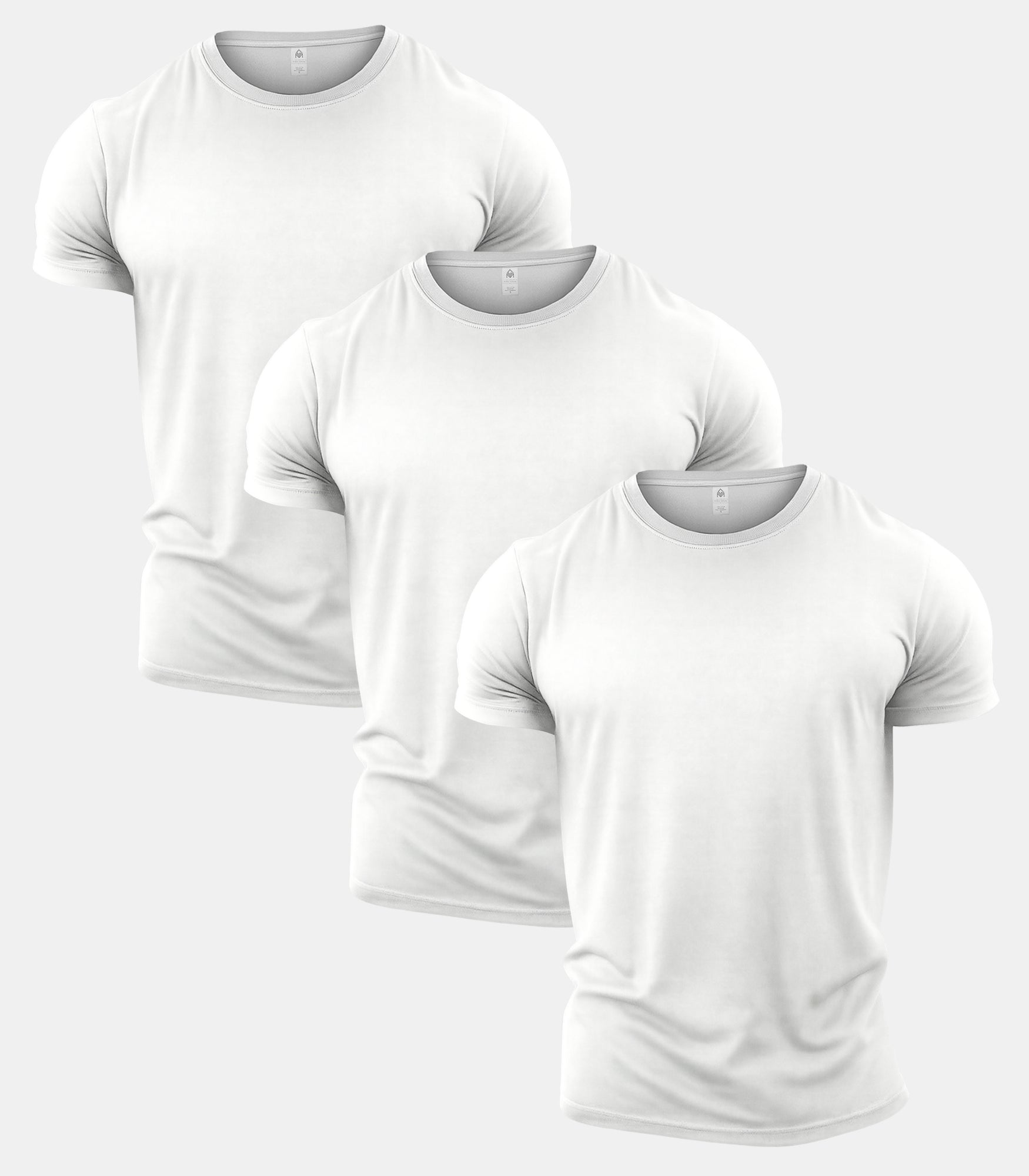 All White Crew Neck T-Shirt 3 Pack