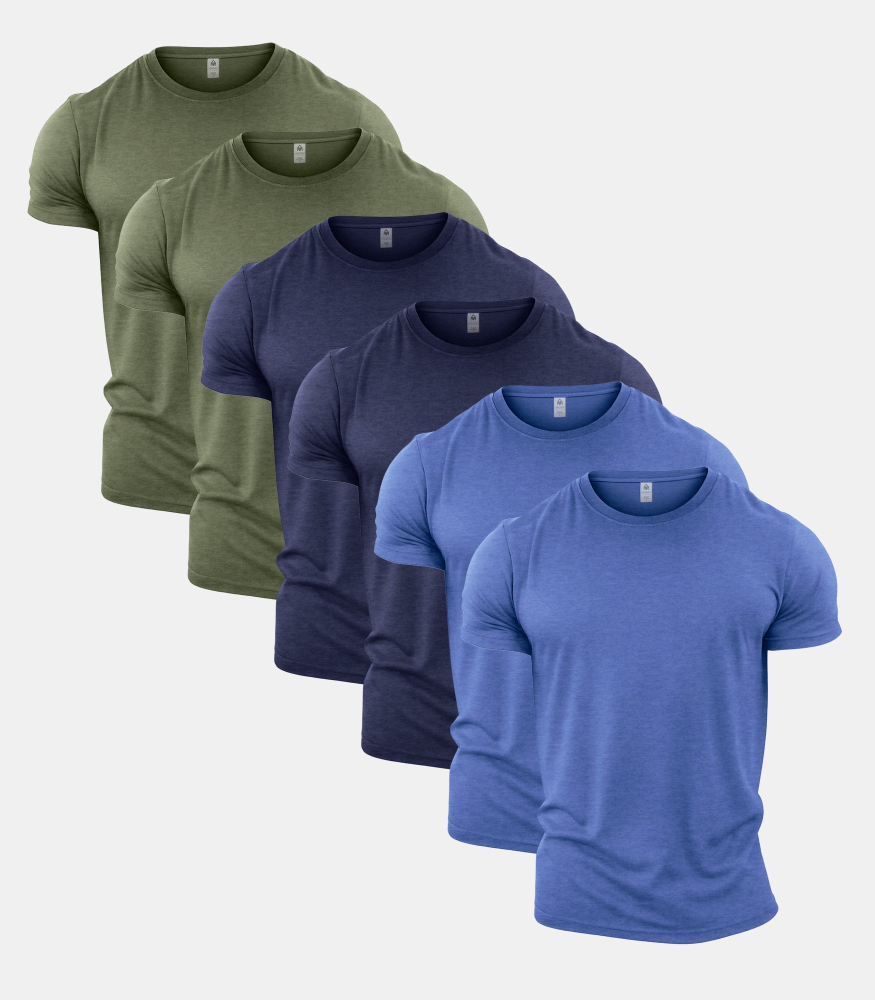 Heather Colours Crew Neck T-Shirt 6 Pack