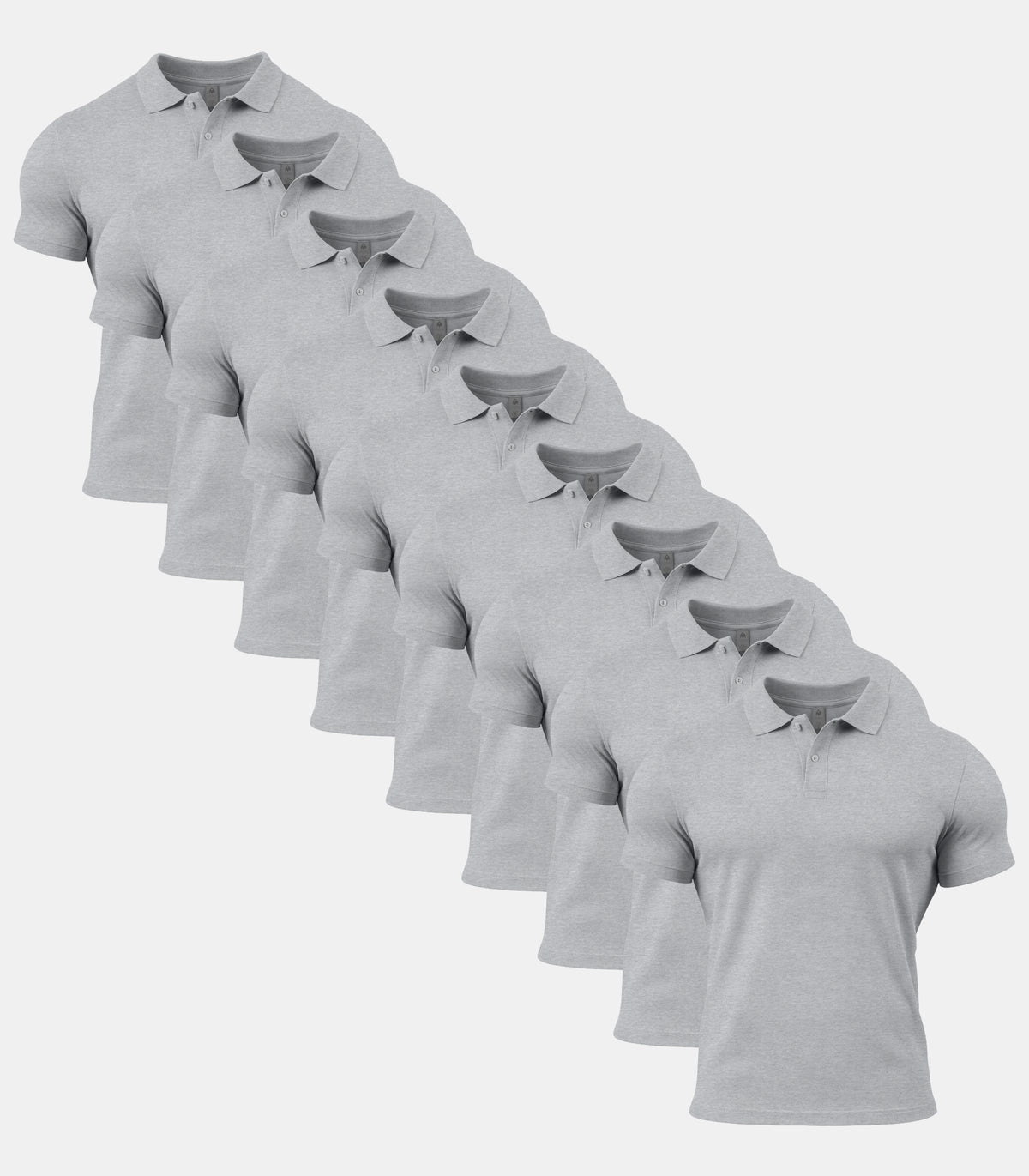 All Sport Grey Polo Shirt 9 Pack