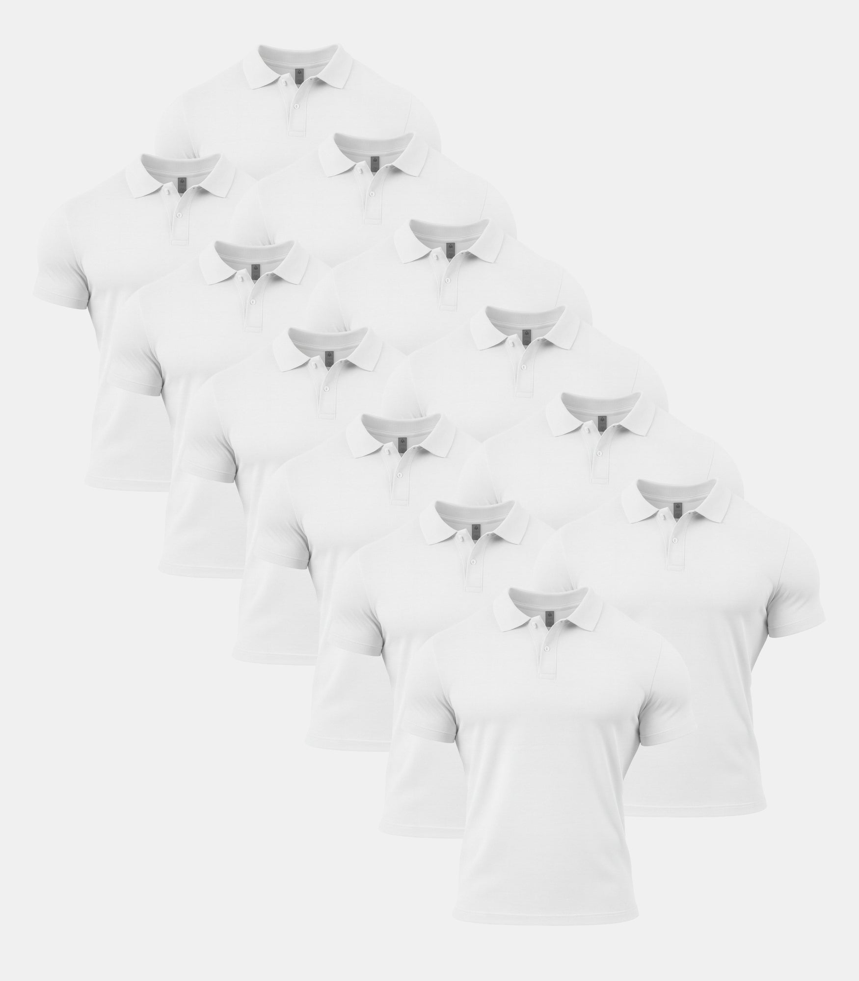 All White Polo Shirt 12 Pack