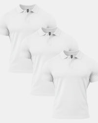 All White Polo Shirt 3 Pack