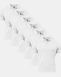 All White Polo Shirt 6 Pack