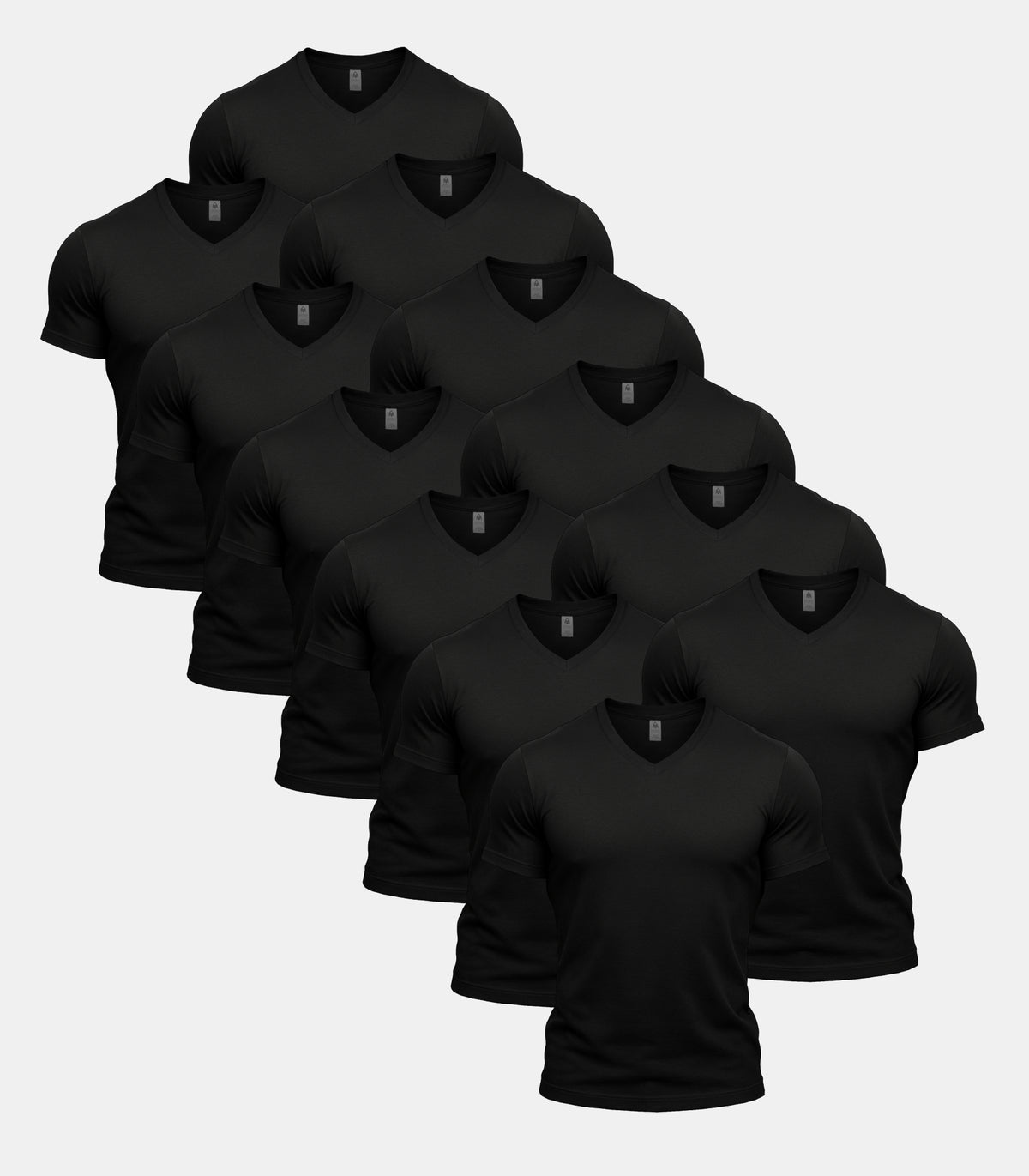 All Black V-Neck 12 Pack