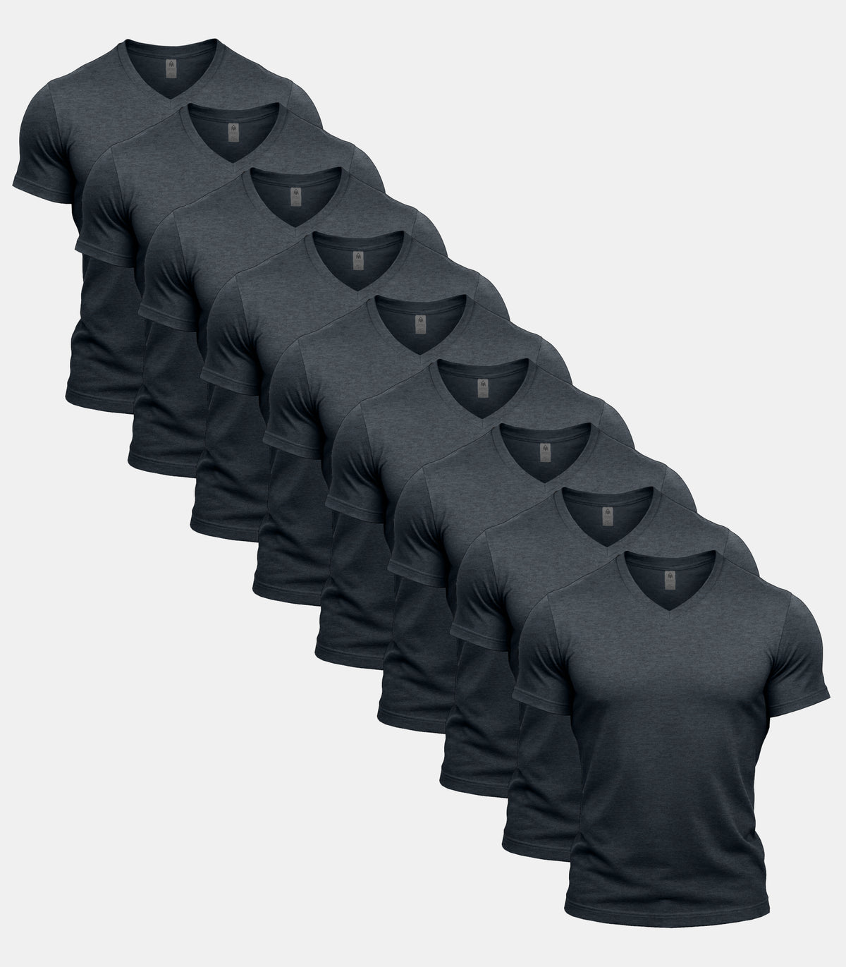 All Grey V-Neck 9 Pack