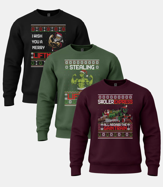 Merry Liftmas Sweatshirt 3 Pack