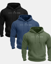 Never Stop Training Hoodie 3 Pack