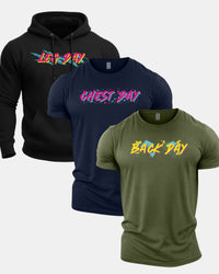 Retro Gym Day Hoodie & Tee 3 Pack