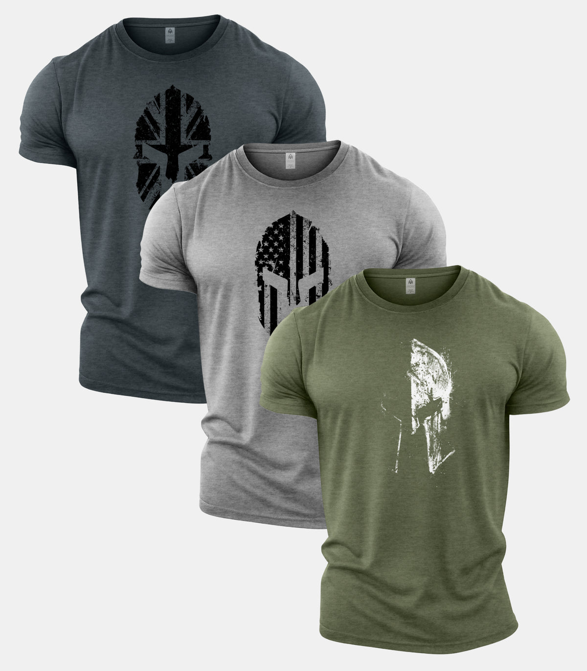 Spartan UK, USA, Faded Gym T-Shirt 3 Pack