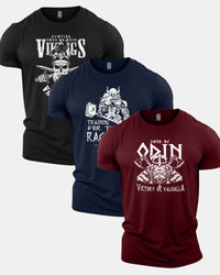 The Valhalla Sons Of Odin Gym T-Shirt 3 Pack