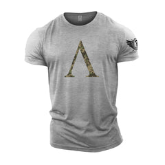 Spartan Symbol Woodland Camo - Spartan Forged - Gym T-Shirt