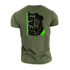 Strongman Beast Green - Gym T-Shirt