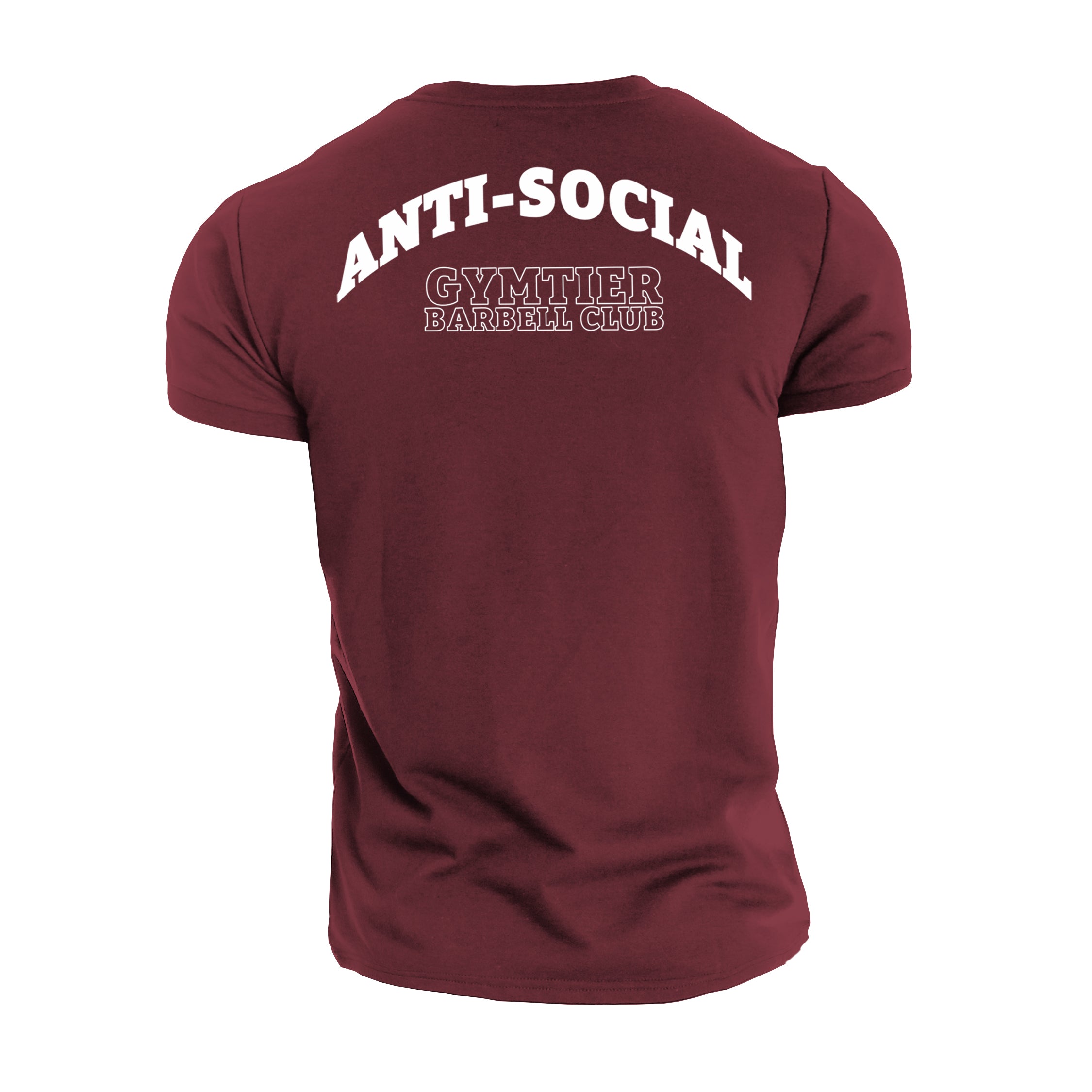 Gymtier Barbell Club - Anti-Social - Gym T-Shirt